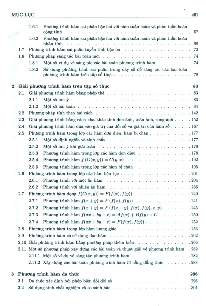 CHUYÊN KHẢO PHƯƠNG TRÌNH HÀM - BỒI DƯỠNG HỌC SINH GIỎI, CHUYÊN TOÁN (Dùng chung cho các bộ SGK hiện hành)